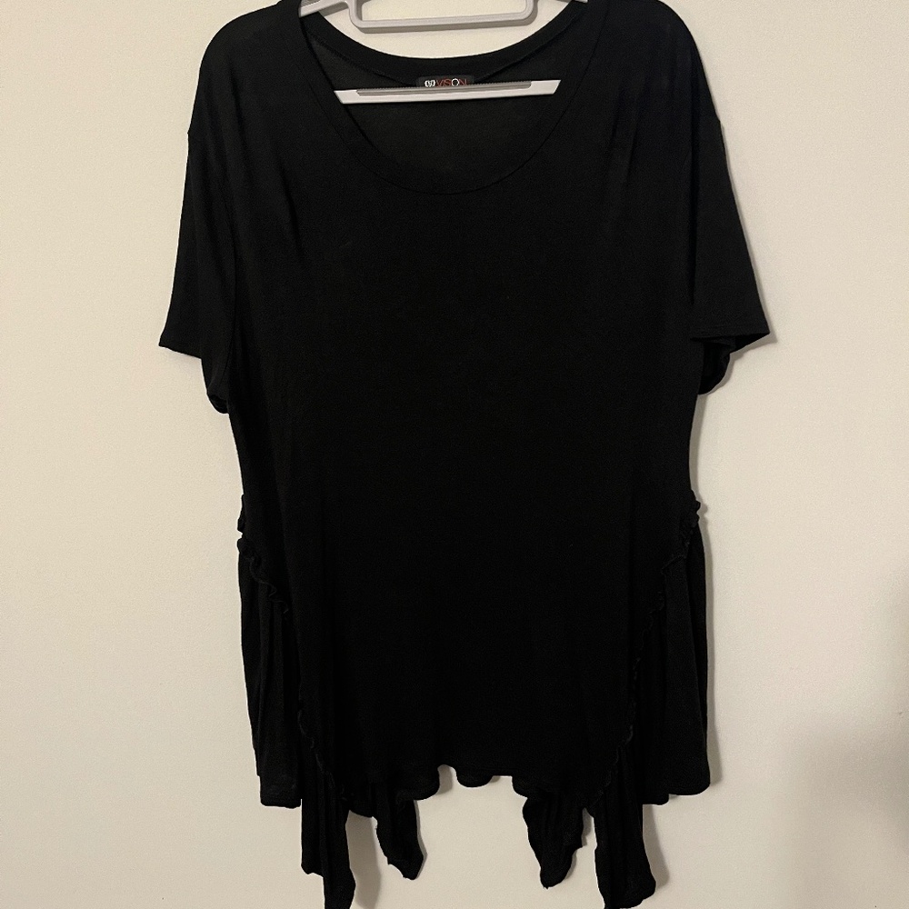 Vision Ruffle Tee - Lightweight - 1X Plus